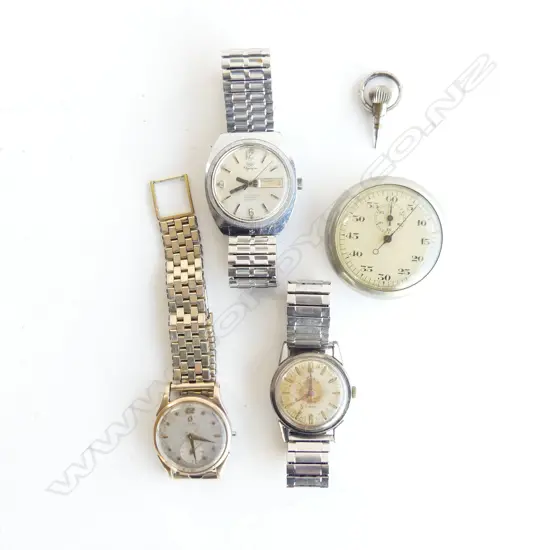 OMEGA GENTS WATCH no winder + 2 OTHERS + STOPWATCH
