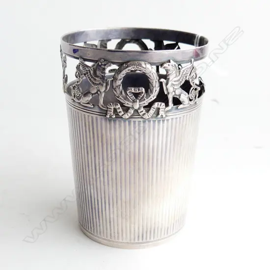 GERMAN 800 SILVER CUP BY JOSEF KRISCHER DUSSELDORF H.105mm  FAULTS155 GRAMS