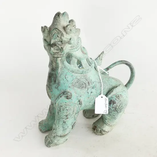 OLD ORIENTAL SOLID BRONZE SHISHI DRAGON DOG