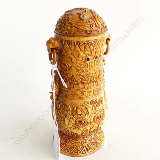 CHINESE IVORY COVERED VASE H.160mm