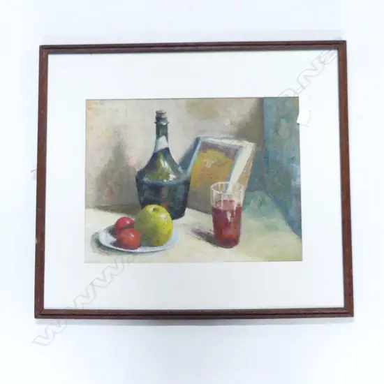 BERNARD WATERS (NZ WORKING c.1968-2020), STILL LIFE, ELAM 1st YR 1960, OIL 300x395mm