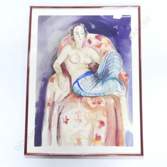 AFTER HENRI MATISSE WATERCOLOUR STUDY WOMAN IN CHAIR H.540 x 395mm
