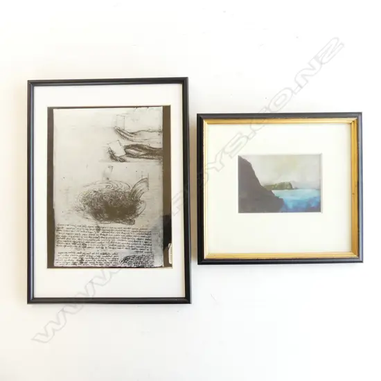 DA VINCI PRINT  L340MM W 240MM & FRAMED CHRISTMAS CARD