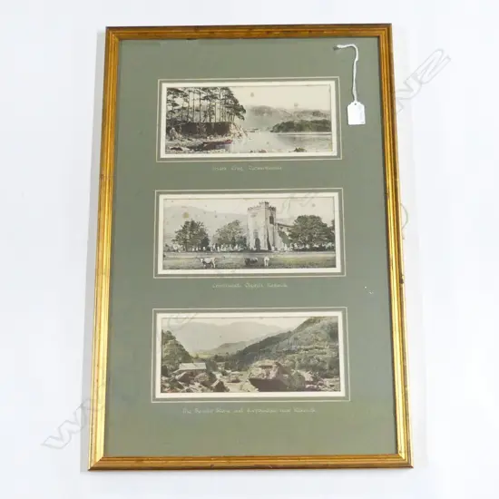 3 CHROMO-LITHOGRAPHIC PRINTS; KESWICK ENGLAND c.1900 610x395mm