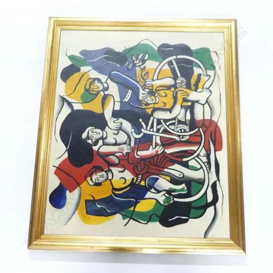 AFTER F. LEGER 'FOUR CYCLISTS' OIL ON CANVAS 590 x 720mm