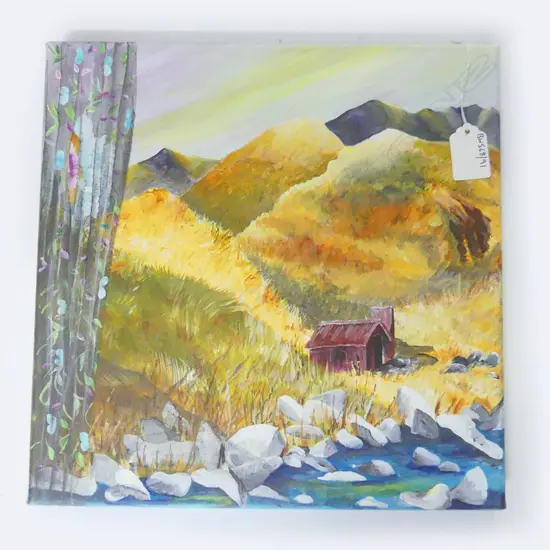 OIL NICKY THOMPSON COTTAGE OUT THE WINDOW H300 W300MM