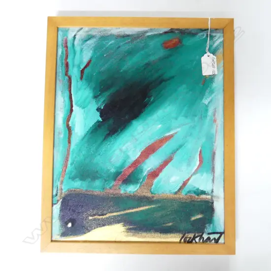 LIBBY LOCKHART ACRYLIC 'TO TAKE UP THE CHALLENGE'2003 350 x 270mm