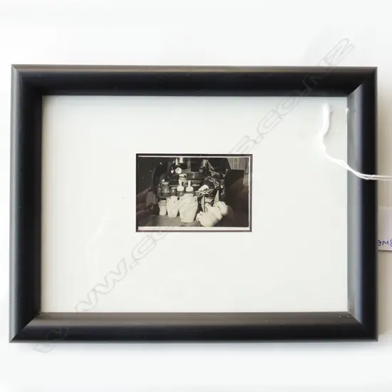 JOHN WEEKS - FRAMED ALBUMEN PHOTOGRAPH STILL LIFE OF POTS 65 X 45MM