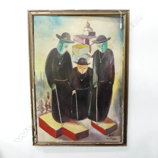 **RTV** LARGE FRAMED ARTWORK SIGNED MIKE URBANO 70 L1M120MM W700MM