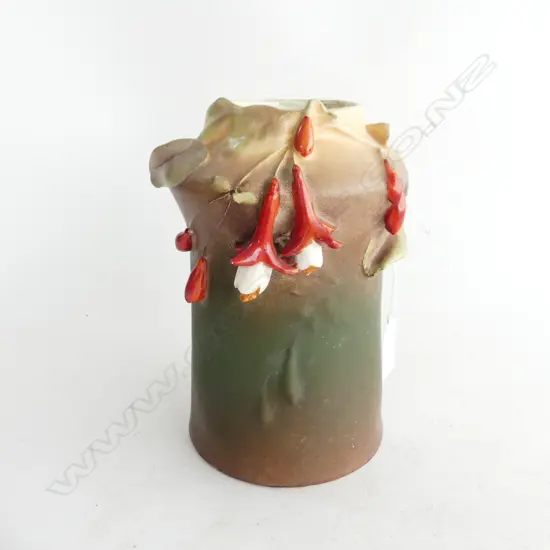 AUSTRO HUNGARIAN ART NOUVEAU VASE WITH HANGING FLOWERS, H. 190MM