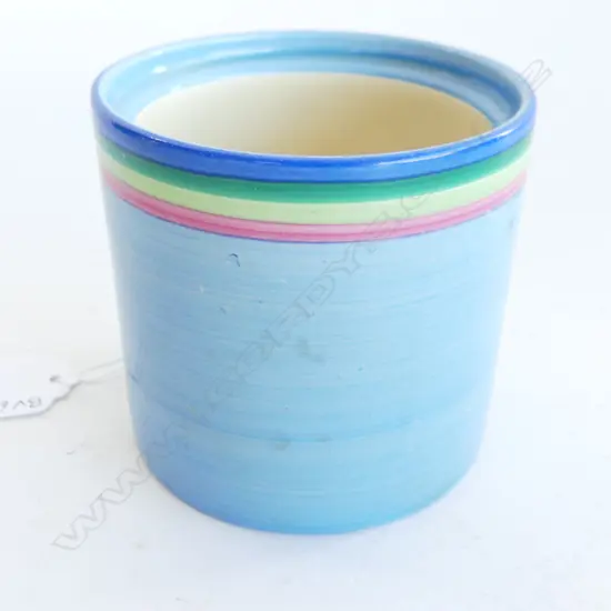 CLARICE CLIFF LIBERTY BANDED DRUM JAM POT NO LID H80MM