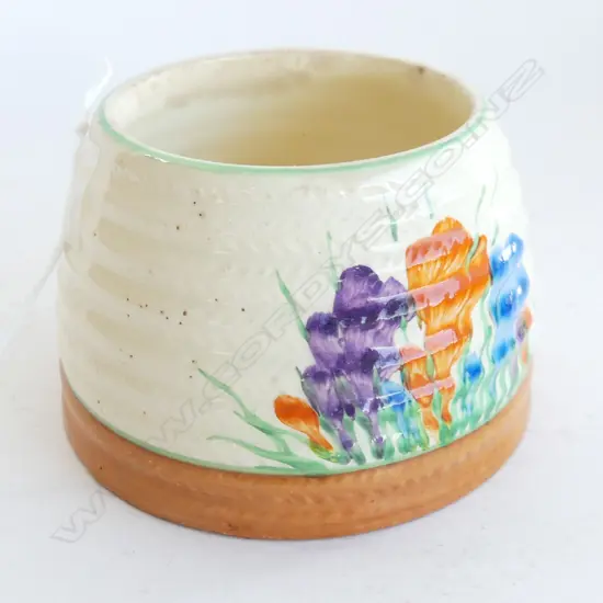 CLARICE CLIFF CROCUS HONEY POT NO LID H65MM