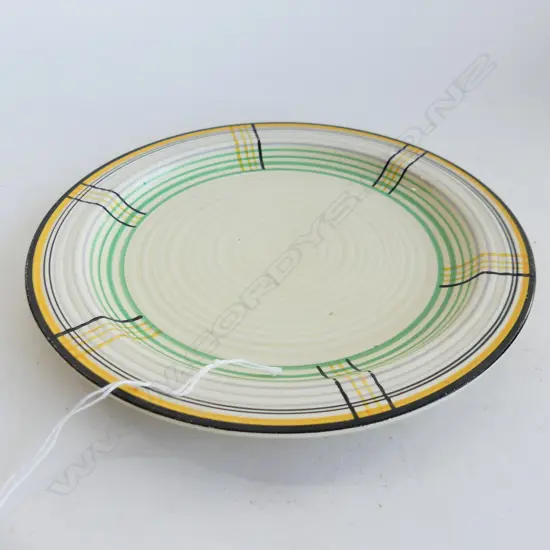 CLARICE CLIFF BANDED PLATE W215MM