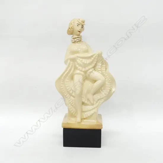 VINTAGE MUSICAL CAN CAN GIRL FIGURINE, WORKING