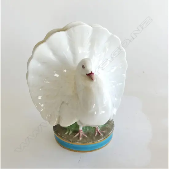 C1860 VICTORIAN MINTON QUALITY PORCELAIN DOVE VASE H.160mm