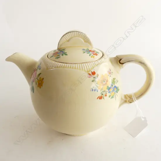 CLARICE CLIFF GEORGIAN FLOWER TEAPOT  H160MM
