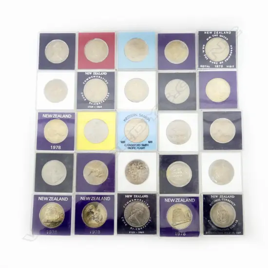 25 UNC DOLLAR COINS NZ ETC