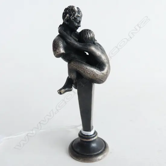 SILVER EROTIC DEVIL AND WOMAN WAX SEAL '925' H.80mm