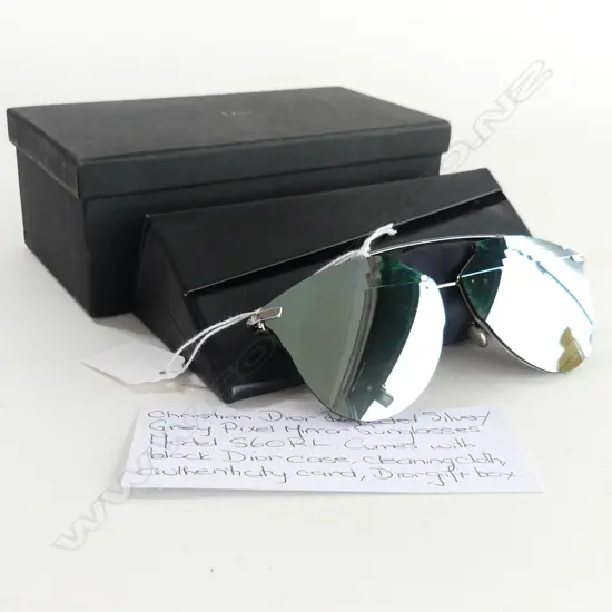 CHRISTIAN DIOR REFLECTED SILVERY GREY PIXEL MIRROR SUN GLASSES MODEL S60RL