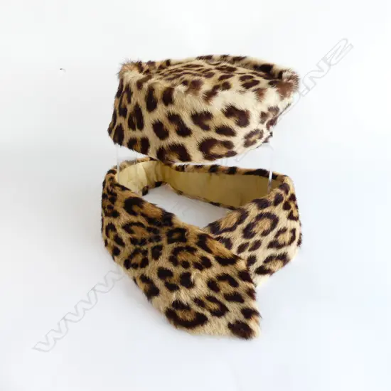 1950'S CHEETAH HAT & SCARF