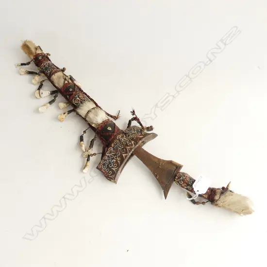 INDONESIAN PAINTED KRIS WITH DOG TOOTH DECORATION L540MM