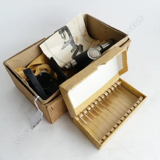 VINTAGE STUBBS BOXED MICROSCOPE WITH EXTRAS AF?