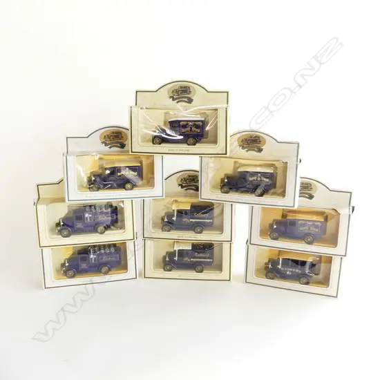 9 LLEDO 'PROMOTIONAL MODELS' CADBURY TRUCKS, BOXED
