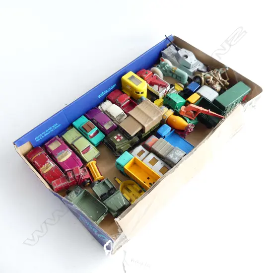 28 ASST. VINTAGE MATCHBOX / LESNEY MODEL CARS, TRUCKS ETC