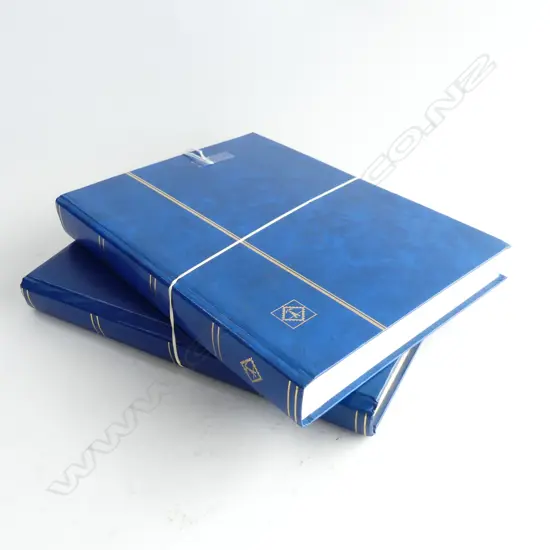 2 ALBUMS OF NZ STAMPS INCL. MINT BLOCKS + AIRMAIL + LAKES ETC