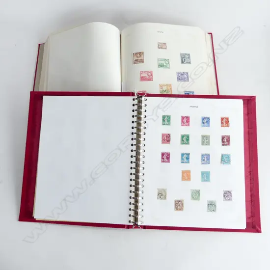 2 OLDER WORLD STAMP ALBUMS 