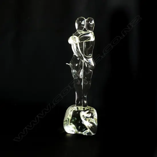 MURANO RENATO ANATRA SCULPTURE 'LOVERS' SIGNED TO BASE H.335mm