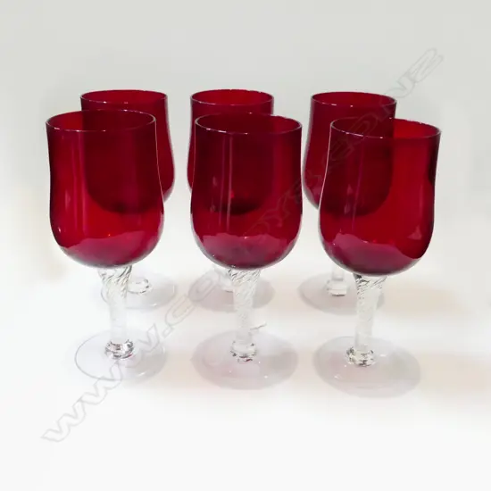 6 RED WINE GLASSES H.180mm