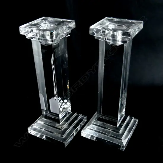 PR TALL GLASS CANDLE HOLDERS H. 200MM