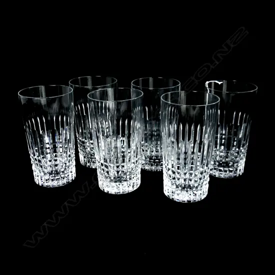 6 CRYSTAL HIGH BALL GLASSES H.140mm