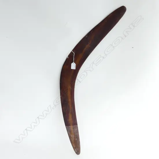 OLD LARGE MULGA WOOD ABORIGINAL BOOMERANG L.860mm