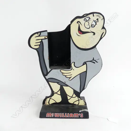 VINTAGE MC WILLIAMS WHISKEY ADVERTISING STAND  H385mm tall 