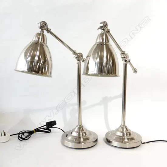 PR SILVER METAL INDUSTRIAL STYLE SIDE LAMPS H.530mm