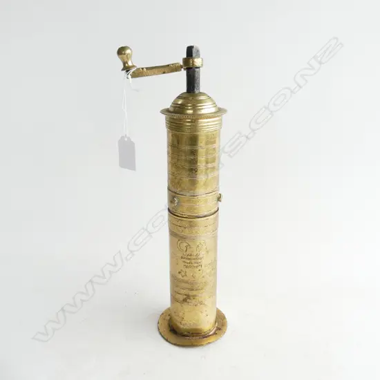 VINTAGE MIDDLE EASTERN BRASS PEPPER GRINDER H.290mm