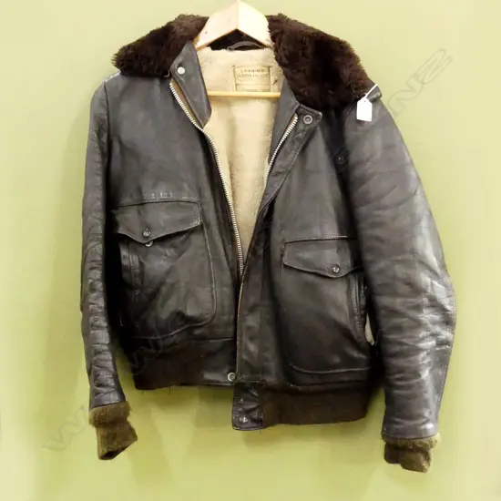 SCHOTT LEATHER VINTAGE STYLE AIRMAN'S FLYING JACKET