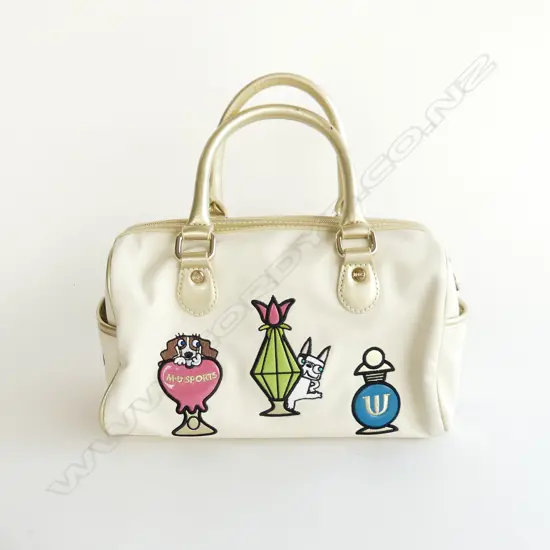 "MU" SPORTS BAG WITH DOG DECORATIONS 