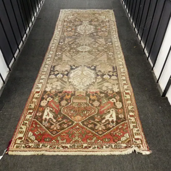 PERSIAN HAMADAN HAND KNOTTED RUG. H.3300 x 1100MM