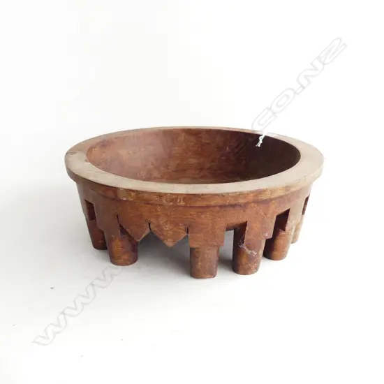 VINTAGE SAMOAN WOODEN KAVA BOWL DIA  280MM