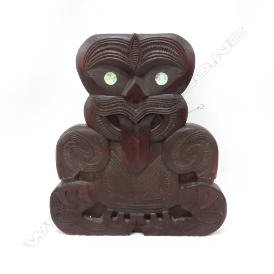 CARVED MAORI WALL PLAQUE  440 X 400MM