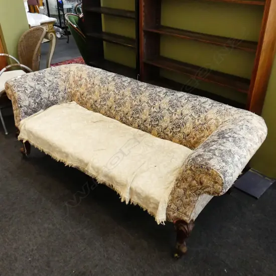 EARLY 20thC SOFA w. CARVED LEGS L.1950mm