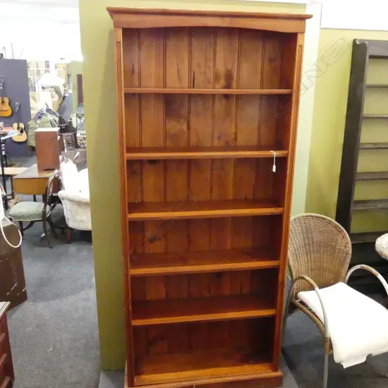 LG STAINED PINE BOOK SHELVES 950x295x2120mm...