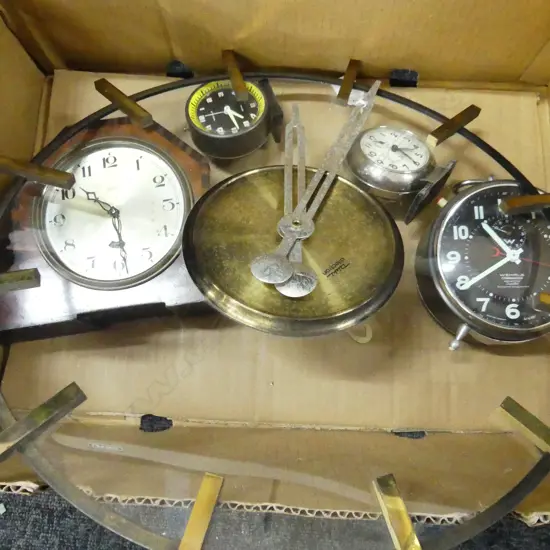 5 VINTAGE CLOCKS LARGEST 470mm dia