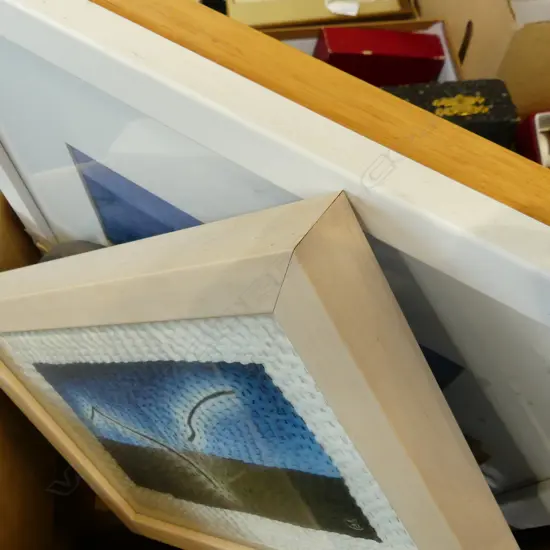 SEL ORIGINAL & PRINTED ARTWORKS. TEXTILE. DRAWING. TRIPTYCH OIL ETC