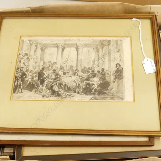 5 ANTIQUE ENGRAVINGS EX. OLD AKL ESTATE