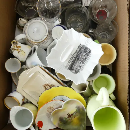 BOX LOT ASST NZ CENTENNIAL EXHIBITION GLASS & CERAMICS 