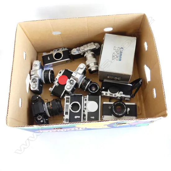 BOX LOT CAMERAS & LENSES